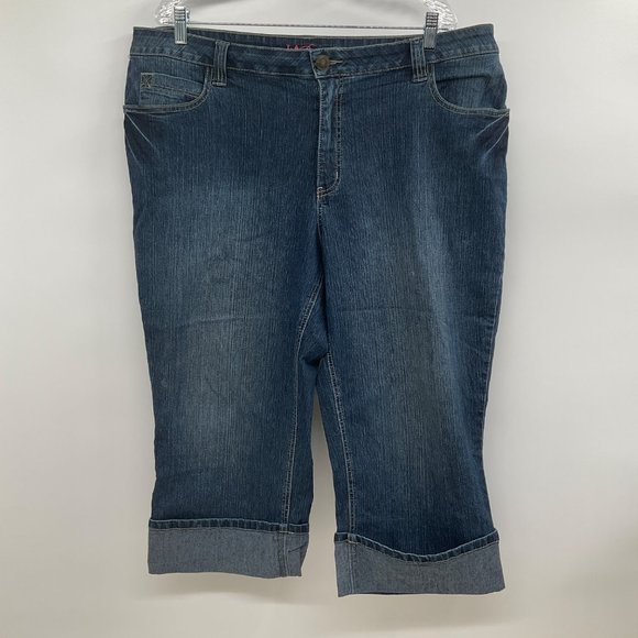 LA BLUES WOMENS JEANS CAPRIS PANTS SIZE 20W STRETCH - Picture 1 of 8